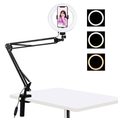 Product Επιτραπέζια βάση βραχίονα Puluz με δαχτυλίδι LED Vlogging 20cm PKT3089B base image