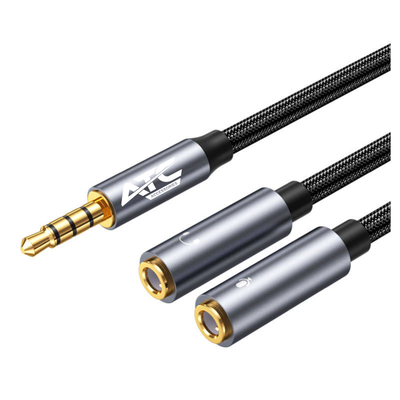 Product Αντάπτορας Ήχου ATC HQ 3.5mm 4PIN Θηλ. Σε 2x 3.5mm 0.35m base image