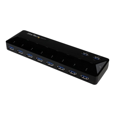 Product USB Hub StarTech 10 Port 3.0 with Charge and Sync Port - 2 x 1.5A Ports - and Fast Charge Station - 10 ports base image
