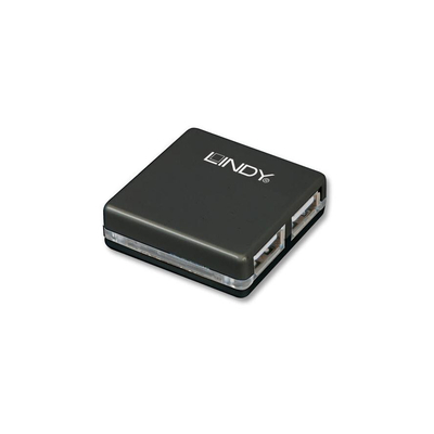 Product USB Hub Lindy USB 2.0 Mini Hub 4x4cm Bus powered only 4 Port base image