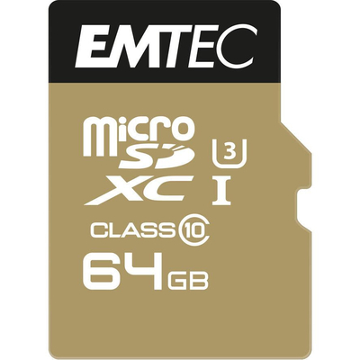 Product Κάρτα Μνήμης MicroSDXC 64GB Emtec CL.10 Speedin incl. Adapter base image