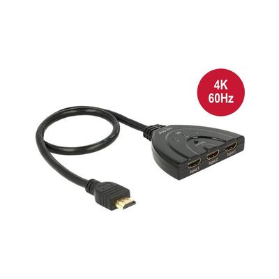 Product HDMI Switch Delock 18600 4K 0.50m base image