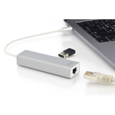 Product USB Hub Digitus USB3.0/C to GB Ethernet base image