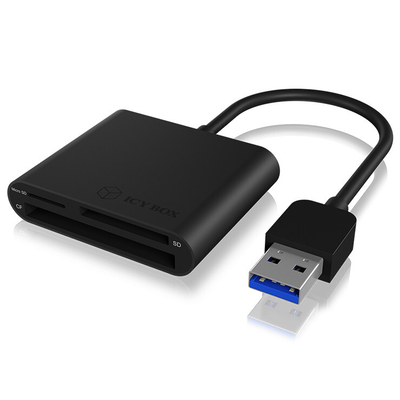 Product Card Reader IcyBox 3 x Card CF,SD,microSD IB-CR301-U3 base image