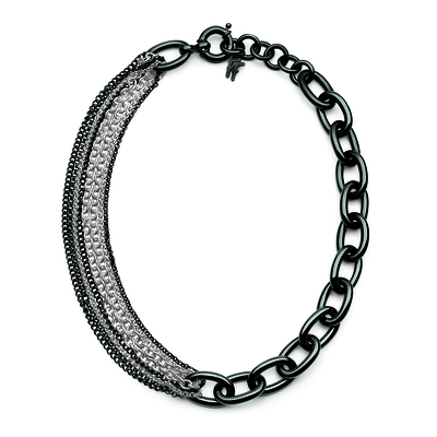 Product Γυναικείο Κολιέ Folli Follie 1N14T069Ka (30cm) από Ατσάλι Black base image