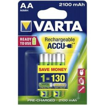 Product Μπαταρία Επαναφορτιζόμενη Varta Rechargeable Accu AA Ready2Use NiMH 2100 mAh Mignon 1x2 base image