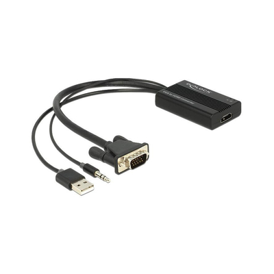 Product Αντάπτορας VGA Delock D-Sub15 Audio to HDMI A St/Bu base image