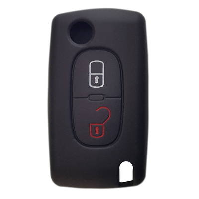 Product Θήκη κλειδιού για αυτοκίνητα Peugeot 2009-02, εύκαμπτη, μαύρη base image