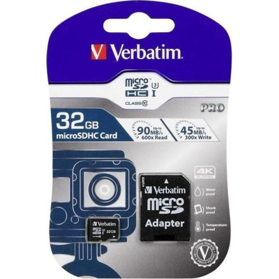 Product Κάρτα Μνήμης MicroSDHC 32GB Verbatim Pro base image