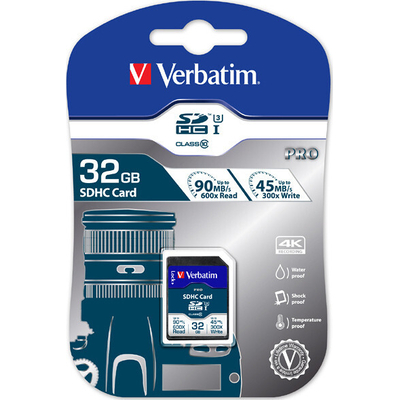 Product Κάρτα Μνήμης SDHC 32GB Verbatim Pro base image