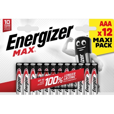 Product Αλκαλικές Μπαταρίες Energizer Max AAA (12τμχ) base image