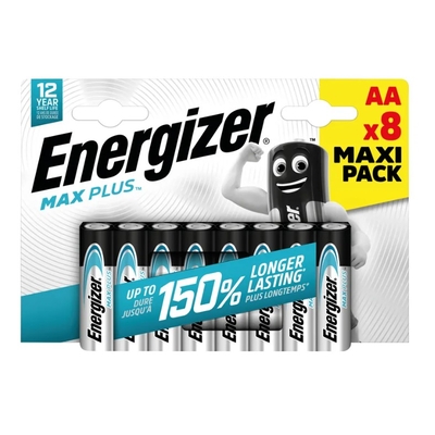 Product Αλκαλικές Μπαταρίες Energizer Max Plus ΑΑ (8 τμχ) base image
