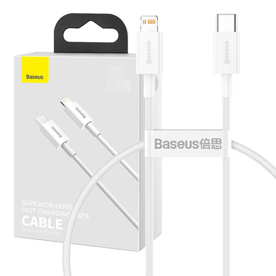 Product Καλώδιο USB to Lightning Baseus Superior Series 20W PD 0 25m (white) base image