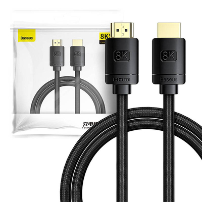 Product Καλώδιο HDMI Baseus High Definition Series 2.1 8K 60Hz 3D HDR 48Gbps 1m (black) base image
