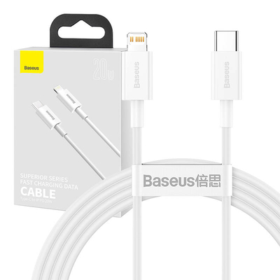 Product Καλώδιo USB Baseus Superior Series USB-C to Lightning, 20W, PD, 1,5m (white) base image