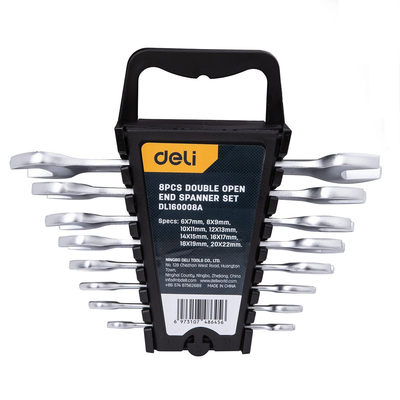 Product Γερμανικά Κλειδιά Deli Tools Set of open-end EDL160008A, 8 pieces base image