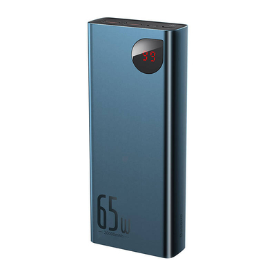 Product Powerbank Baseus Adaman Metal 20000mAh PD QC 3.0 65W 2xUSB + USB-C + micro USB (Blue) base image