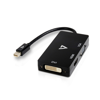 Product Αντάπτορας Mini DisplayPort σε VGA/DVI/HDMI V7 V7MDP-VGADVIHDMI-1E Μαύρο base image