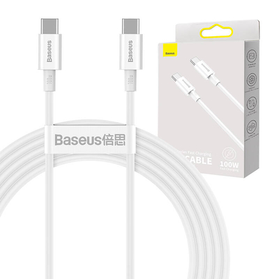 Product Καλώδιo USB Baseus Superior Series USB-C to USB-C, 100W, 2m (white) base image