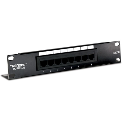 Product Patch Panel TrendNet 8-Port Cat. 6 unshielded (10 "wide) base image