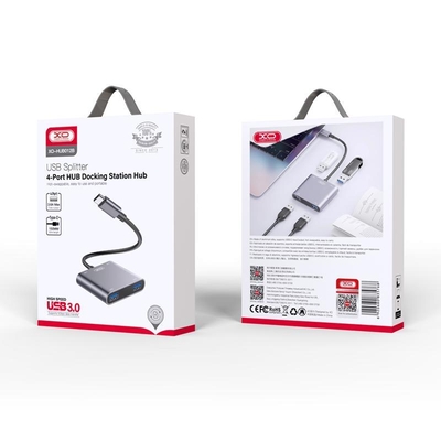 Product USB Hub Xo 012a 4 In 1 Type-C, 4x Usb 3.0 base image