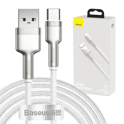Product Καλώδιο USB to USB-C for Baseus Cafule, 66W, 2m (white) base image