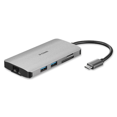 Product Docking Station D-Link 8 Θυρών, with HDMI/Ethernet/Card Reader/Power Delivery base image