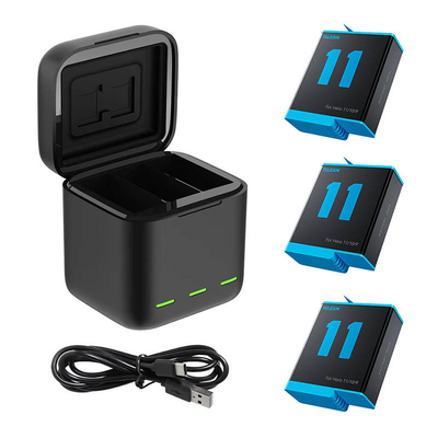 Product Αξεσουάρ Telesin 3-slot charger Box + 3 batteries for GoPro Hero 11 / 10 / 9 base image