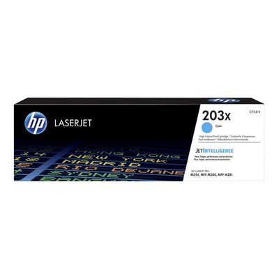 Product Toner HP 203X - High Yield - Cyan - Original - LaserJet (CF541X) base image