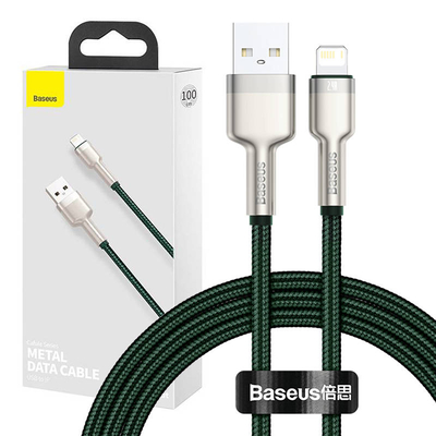 Product Καλώδιο USB to Lightning Baseus Cafule 2.4A 1m (green) base image