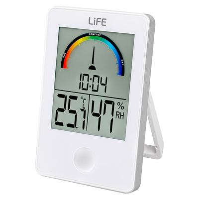 Product Θερμόμετρο Life Itemp White With Clock Wes-101 base image