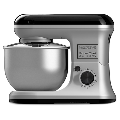 Product Κουζινομηχανή Life Sous Chef Gallery 1200w 5l Kitchen Machine, Black And Silver base image