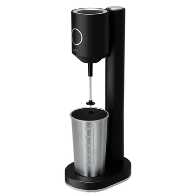 Product Φραπεδιέρα Με Inox Ποτήρι Και Πλήκτρο Push, 100w, Σε Μαύρο Ματ Χρώμα. base image