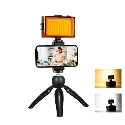 Product Κιτ ζωντανής μετάδοσης Βάση τριπόδου Puluz + λάμπα LED + σφιγκτήρας τηλεφώνου base image