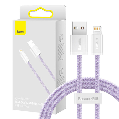 Product Καλώδιο USB to Lightning Baseus Dynamic 2.4A 1m (purple) base image