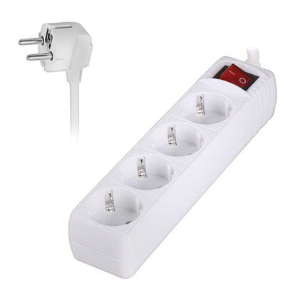 Product Πολύπριζο Sonora PSW401 4 Θέσεων με Διακόπτη και Καλώδιο 1.5m White base image