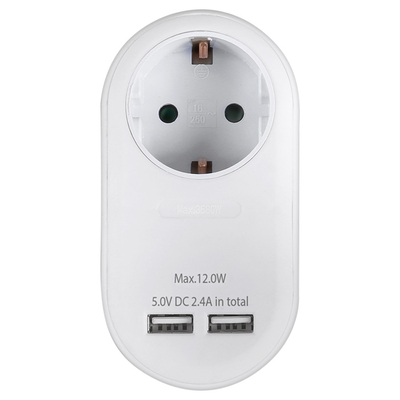 Product Powerline Sonora PAW100-2USB24 pass-through WITH 2 USB base image