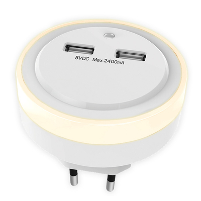 Product Φωτάκι νυκτός LED Sonora Ring Light με 2 Θύρες Φόρτισης Usb base image
