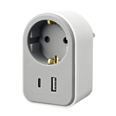 Product Αντάπτορας Ρεύματος Sonora με pass-through και 2 θύρες USB (1 x USB-C & 1 x USB-Α) base image