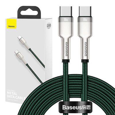 Product Καλώδιo USB-C to USB-C Baseus Cafule, 100W, 2m (green) base image
