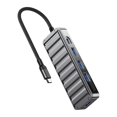 Product USB Hub Xo 015 5 In 1 4x Usb 3.0 + 1x Type-C (Εξωτ.Τροφοδοσία)  base image