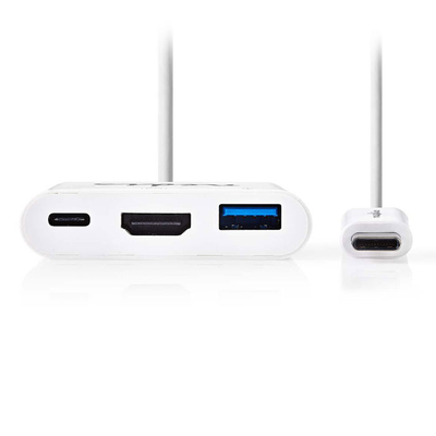 Product Docking Station Nedis USB C Male to USB A Female + USB C Female + HDMI F base image