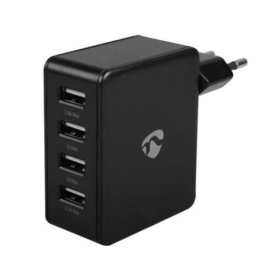 Product Φορτιστής USB Universal Nedis 4.8A 4-Outputs USB-A Black base image