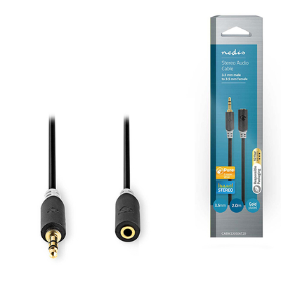 Product Καλώδιο Προέκτασης Nedis Ήχου 3.5mm Stereo Αρσ. - 3.5mm Stereo Θηλ. Σε Συσκευασία Blister 2m base image