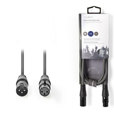 Product Καλώδιο XLR Nedis COTH15010GY15 Male to Female 1.5m base image