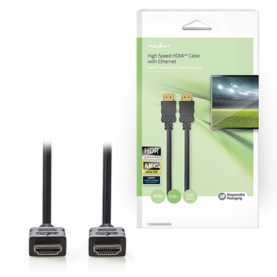 Product Καλώδιο HDMI Nedis CVGB34000BK50, Male to Male 5m base image