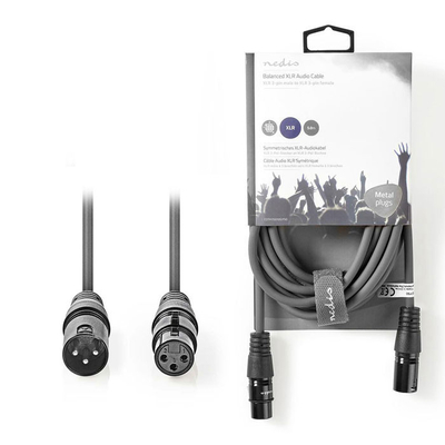 Product Καλώδιο XLR Nedis COTH15010GY50 Male to Female 5m base image