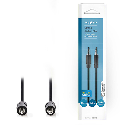 Product Καλώδιο Ήχου Nedis 3.5mm Αρσ. Stereo - 3.5mm Αρσ. Stereo Σε Συσκευασία Blister 1.5m base image