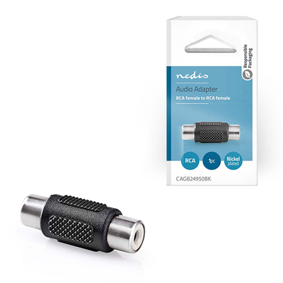 Product Αντάπτορας Nedis Cagb24950bk - Μούφα Ήχου Rca Θηλ. - Rca Θηλ base image