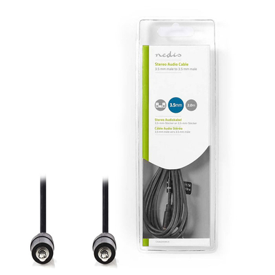 Product Καλώδιο Ήχου Nedis 3.5mm Αρσ. Stereo - 3.5mm Αρσ. Stereo, Σε Συσκευασία Blister 2.0m base image